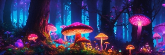 Natural Landscape, World, Purple, Terrestrial Plant, Organism, Mushroom