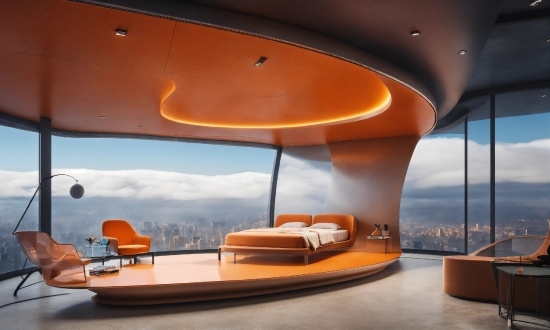 Naval Architecture, Sky, Cloud, Orange, Interior Design, Shade