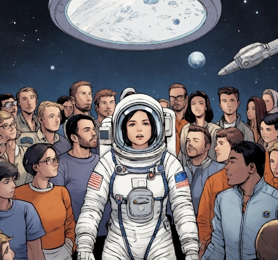 Neural Network Image Generation Online, Outerwear, Facial Expression, World, Human, Astronaut