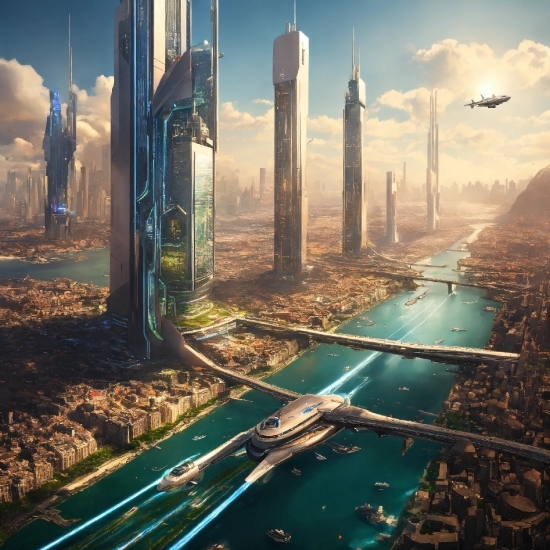 New Gpt 3, Skyscraper, Cloud, Water, Sky, Atmosphere