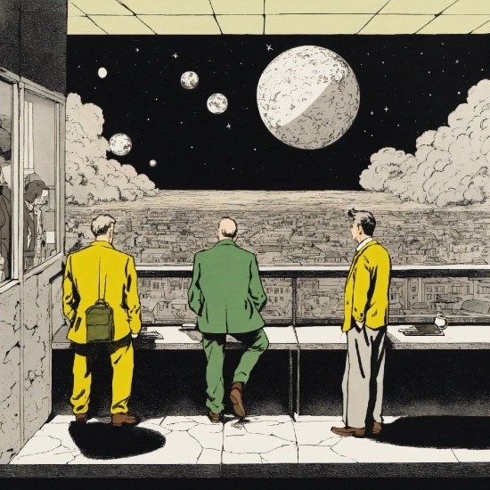 No Ai Generated Images, Cartoon, Moon, World, Art, Painting