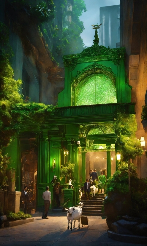 Photograph, Green, Light, Plant, Temple, Architecture