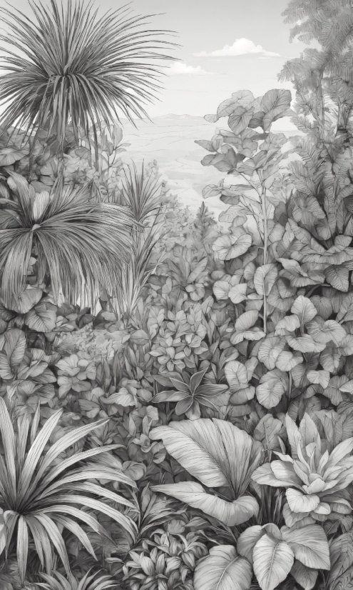 Plant, Botany, Leaf, Nature, Terrestrial Plant, Black-and-white