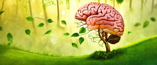 Plant, Brain, Brain, Natural Landscape, Art, Mushroom