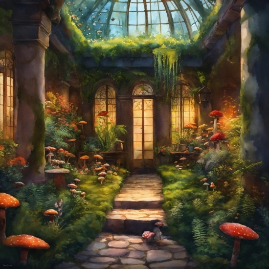 Plant, Building, Light, Botany, Window, Flower