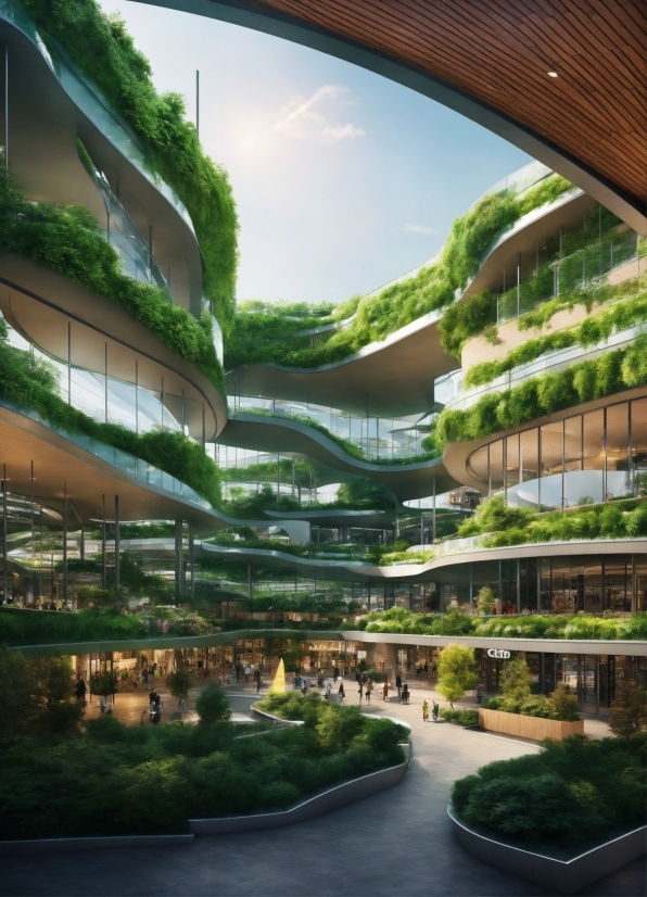 Plant, Building, Sky, Urban Design, Grass, Terrestrial Plant