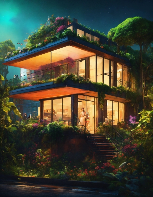 Plant, Building, Sky, Window, Residential Area, Landscape