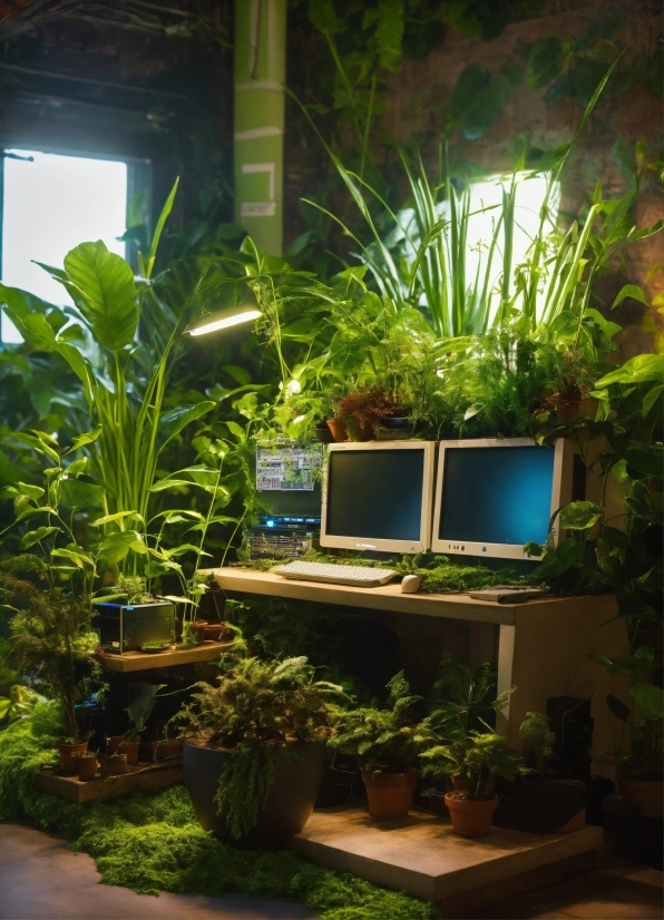 Plant, Computer, Building, Property, Personal Computer, Computer Monitor