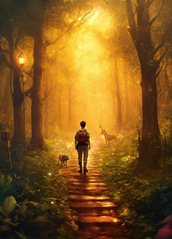 Plant, Dog, Atmosphere, People In Nature, Light, Wood