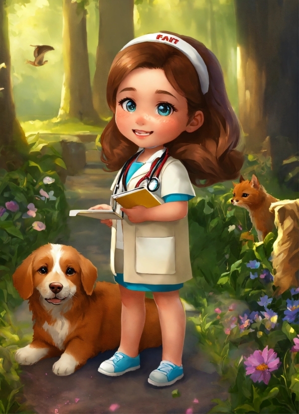 Plant, Dog, Cartoon, People In Nature, Green, Toy