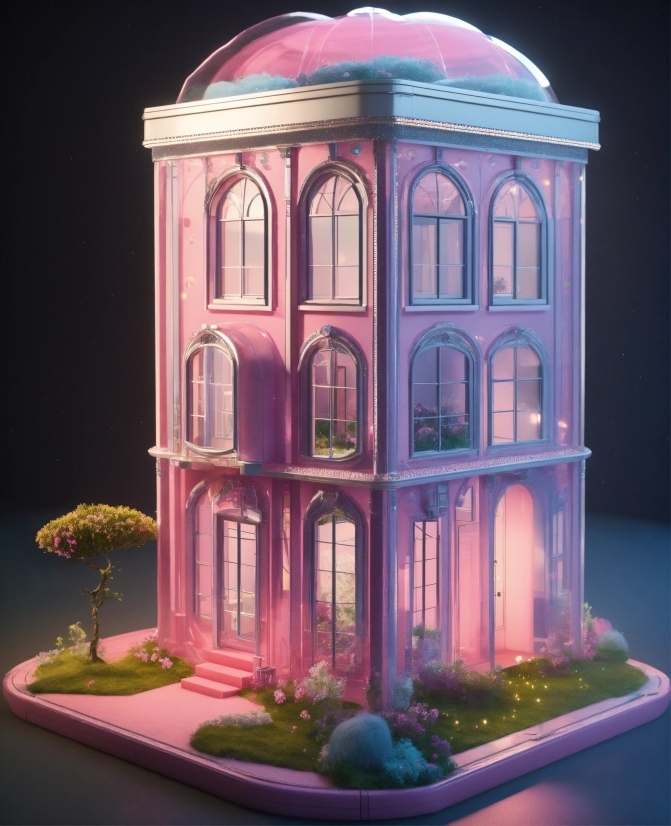 Plant, Property, Window, Light, Building, Purple