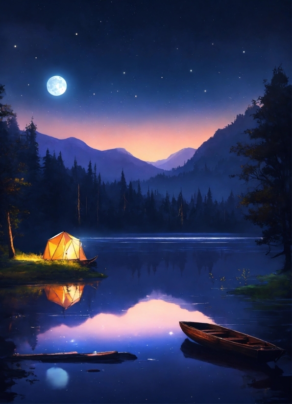 Shooting Star Stock Footage, Water, Sky, Water Resources, Atmosphere, Mountain