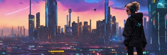 Sky, Building, Atmosphere, Skyscraper, World, Purple