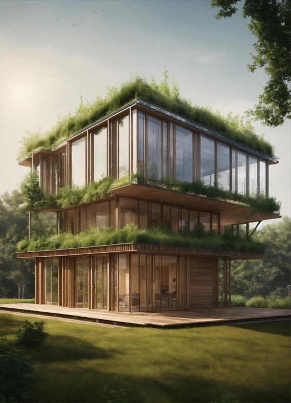 Sky, Building, Plant, House, Tree, Wood
