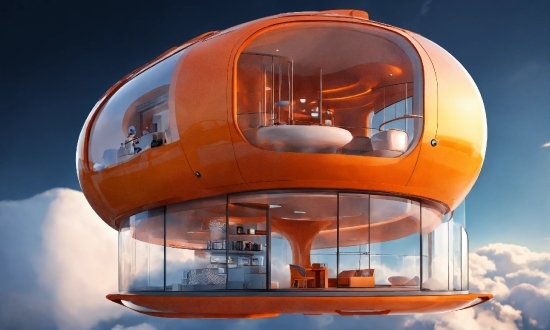 Sky, Naval Architecture, Light, Orange, Automotive Design, House
