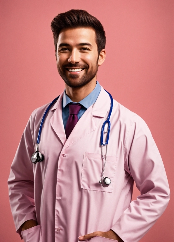 Smile, Facial Expression, Sleeve, White Coat, Health Care, Workwear