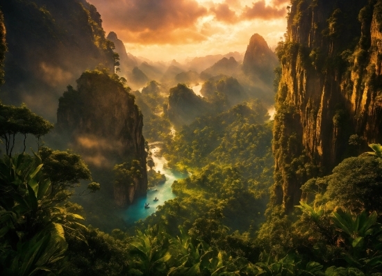 Sunrise Timelapse Stock Footage, Cloud, Plant, Sky, Mountain, Natural Landscape