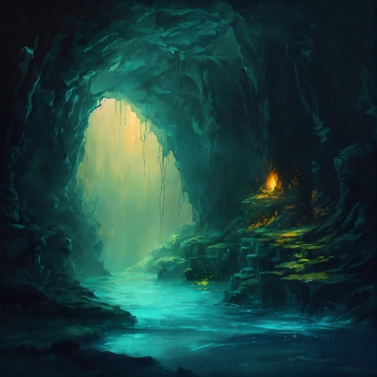 Synthesis Ai, Water, Liquid, Fluid, Cave, Body Of Water