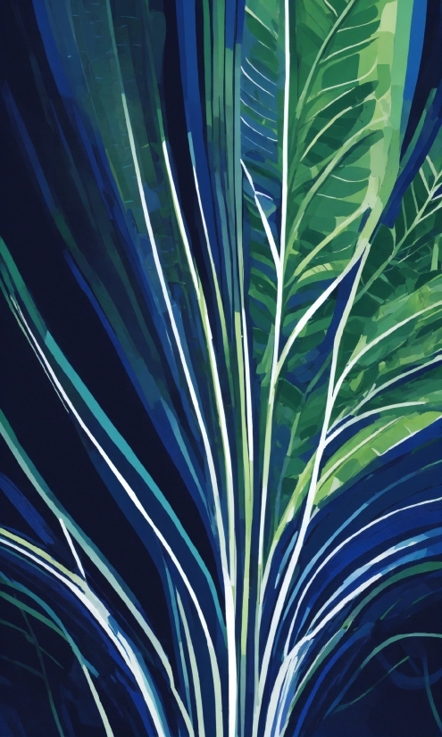 Terrestrial Plant, Arecales, Liquid, Art, Flowering Plant, Electric Blue