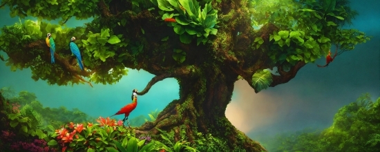 Tubemate Com, Bird, Green, Plant, Natural Landscape, Terrestrial Plant