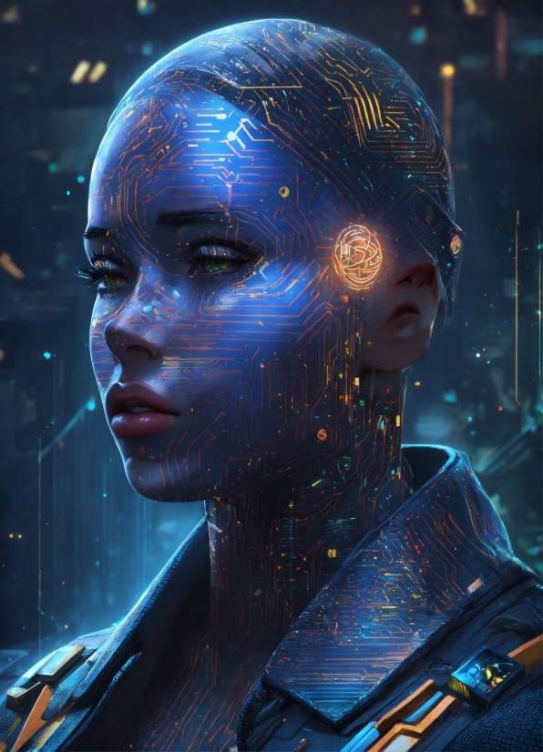 Unblur Image Online Ai, Head, Art, Electric Blue, Space, Darkness