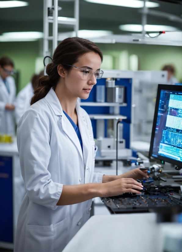 Videoverse Ai, Computer, Personal Computer, Computer Keyboard, Computer Monitor, White Coat