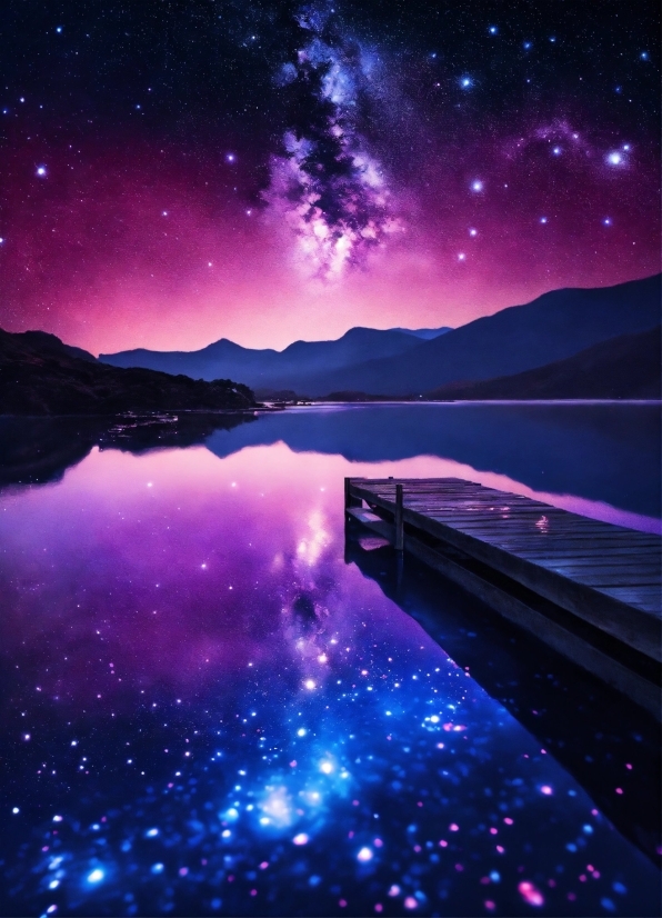 Water, Atmosphere, Sky, World, Purple, Light