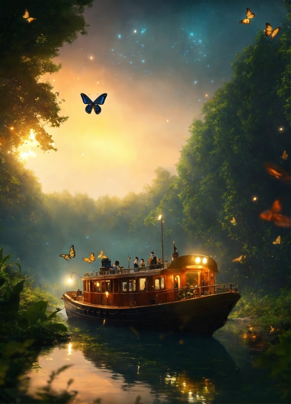 Water, Bird, Atmosphere, World, Boat, Light