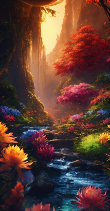 Water, Flower, Plant, Light, Natural Landscape, Nature