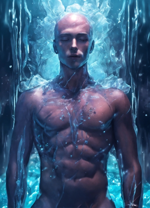 Water, Muscle, Azure, Fluid, Organism, Underwater