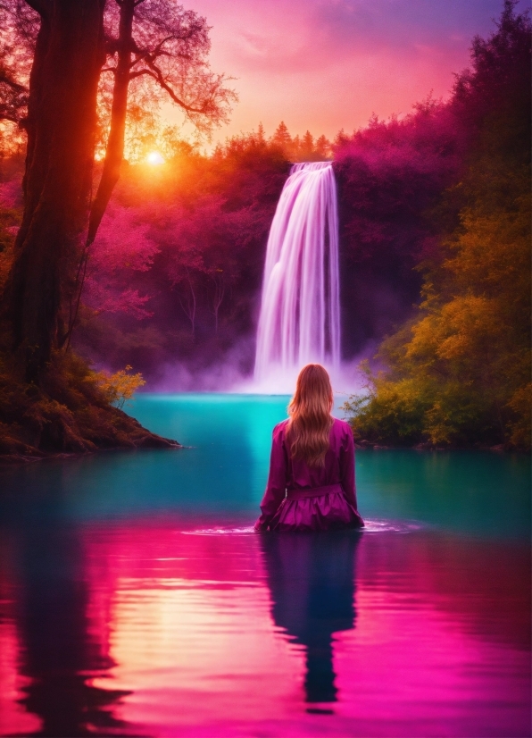 Water, Sky, Light, Purple, Nature, Natural Landscape