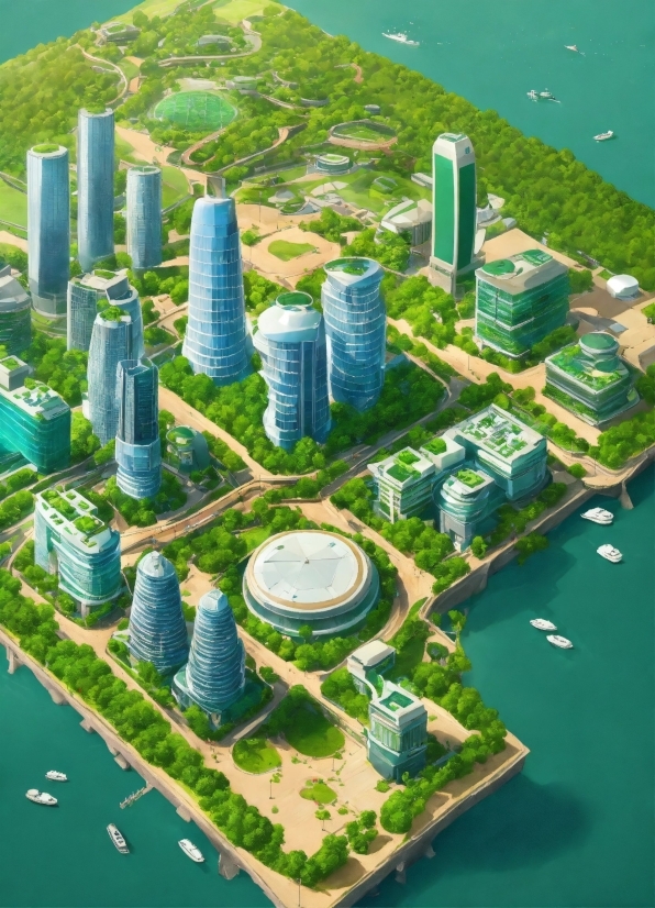 Water, Water Resources, Plant, Green, Skyscraper, Nature