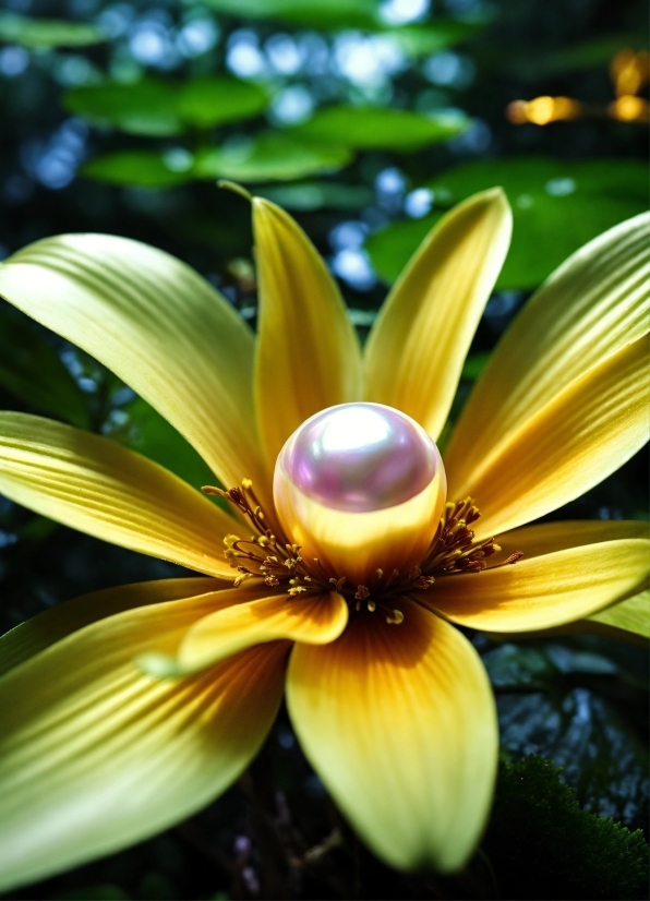 Wombo Image Generator, Plant, Flower, Petal, Water, Terrestrial Plant