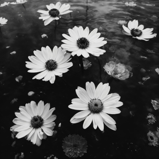 Youtube Stock Video Library, Flower, Plant, White, Black, Petal