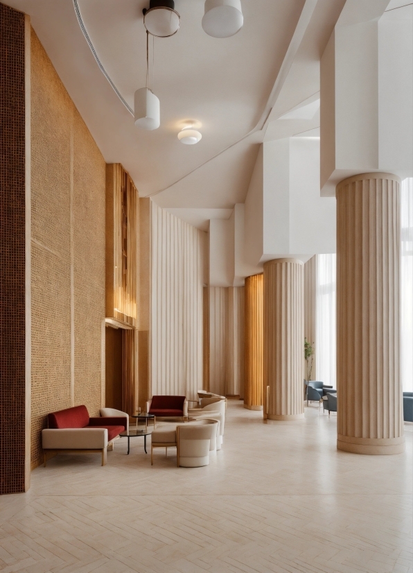 Ambient Video Loop, Furniture, Building, Wood, Interior Design, Hall