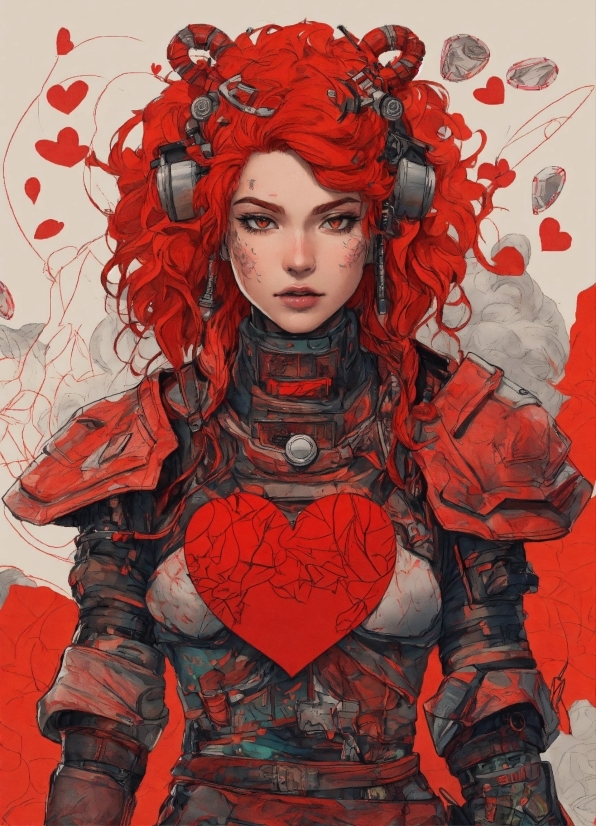 Art, Painting, Red, Plant, Red Hair, Cg Artwork