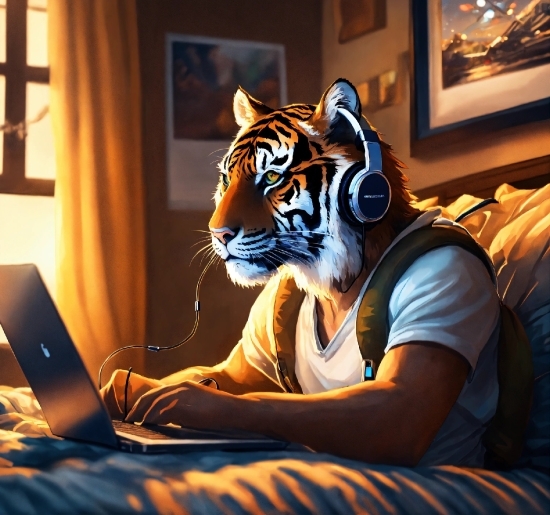 Bengal Tiger, Siberian Tiger, Tiger, Laptop, Picture Frame, Felidae