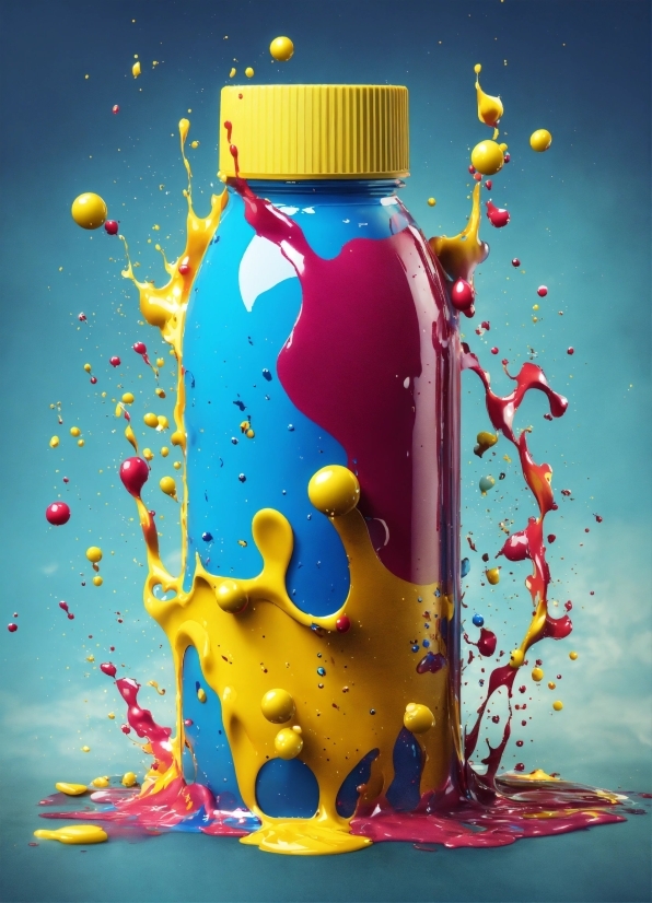 Blender Video Editor, Liquid, Paint, Fluid, Bottle, Art