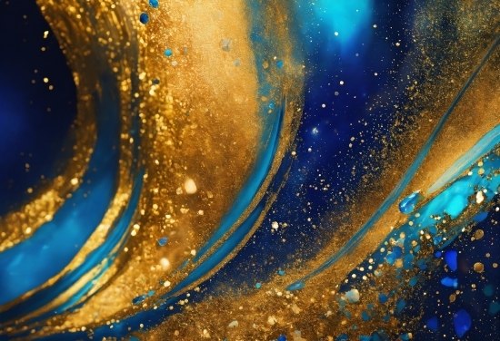 Blue, Liquid, Amber, Gold, Astronomical Object, Art