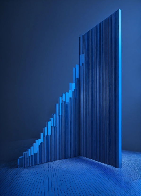 Blue, Rectangle, Stairs, Slope, Art, Tints And Shades