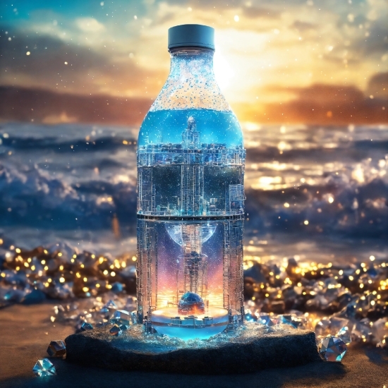 Bottle, Liquid, Drinkware, Water, Sky, Light
