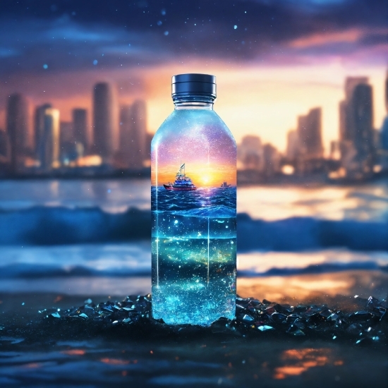 Bottle, Water, Atmosphere, Drinkware, Liquid, Skyscraper