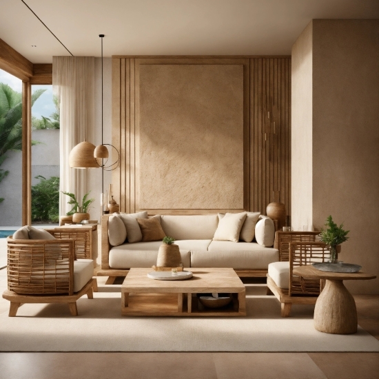 Brown, Plant, Couch, Furniture, Table, Comfort