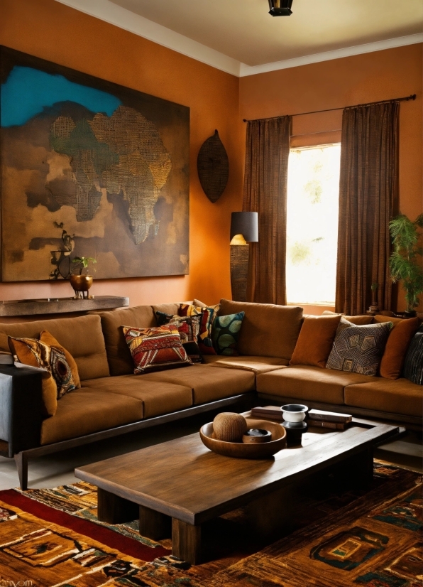 Brown, Table, Couch, Furniture, Property, Window