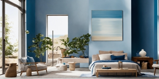 Building, Furniture, Couch, Azure, Plant, Comfort