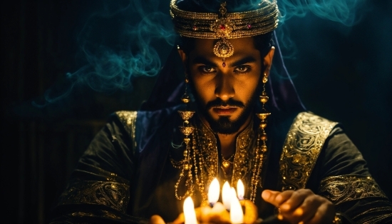 Candle, Temple, Beard, Event, Jewellery, Darkness