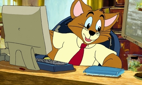 Cat, Carnivore, Felidae, Cartoon, Art, Computer Keyboard
