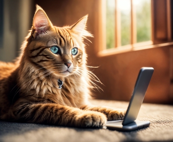 Cat, Computer, Laptop, Personal Computer, Felidae, Carnivore