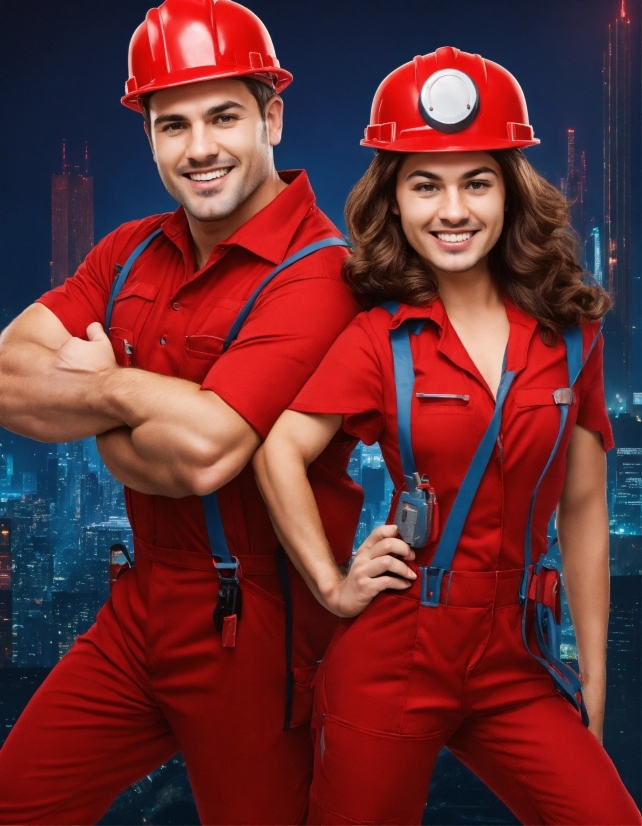 Clothing, Face, Smile, Helmet, Hard Hat, Muscle
