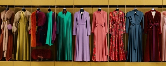 Clothing, One-piece Garment, Dress, Fixture, Purple, Sleeve